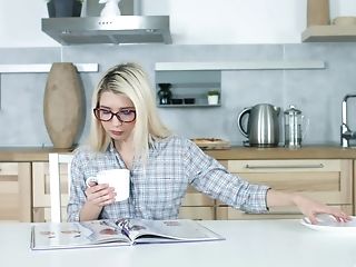 Pretty Blonde Chick Unexperienced Gives Head And Gets Fucked In The Kitchen