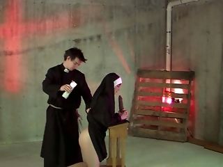 Nasty Nun Gets Her Backside Spanked By A Dirty Priest. Domination & Submission Fucky-fucky