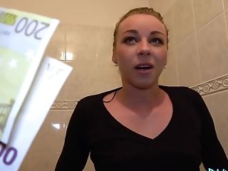 Angel Emily Gets Fucked To Orgasm On-camera In The Public Restroom